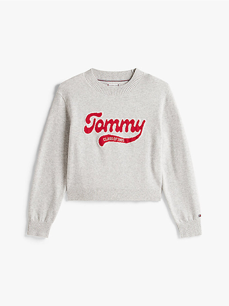 Kız Çocuk TOMMY LOGO SWEATER, P09 Gri KG0KG08842P09
