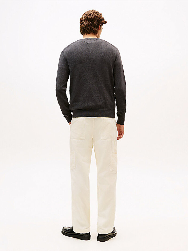 Erkek Essential Cotton Kazak Gri MW0MW14745P92