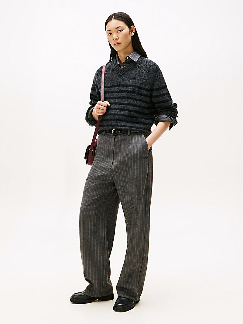 Kadın Chunky Wool Kazak Gri WW0WW464160CS