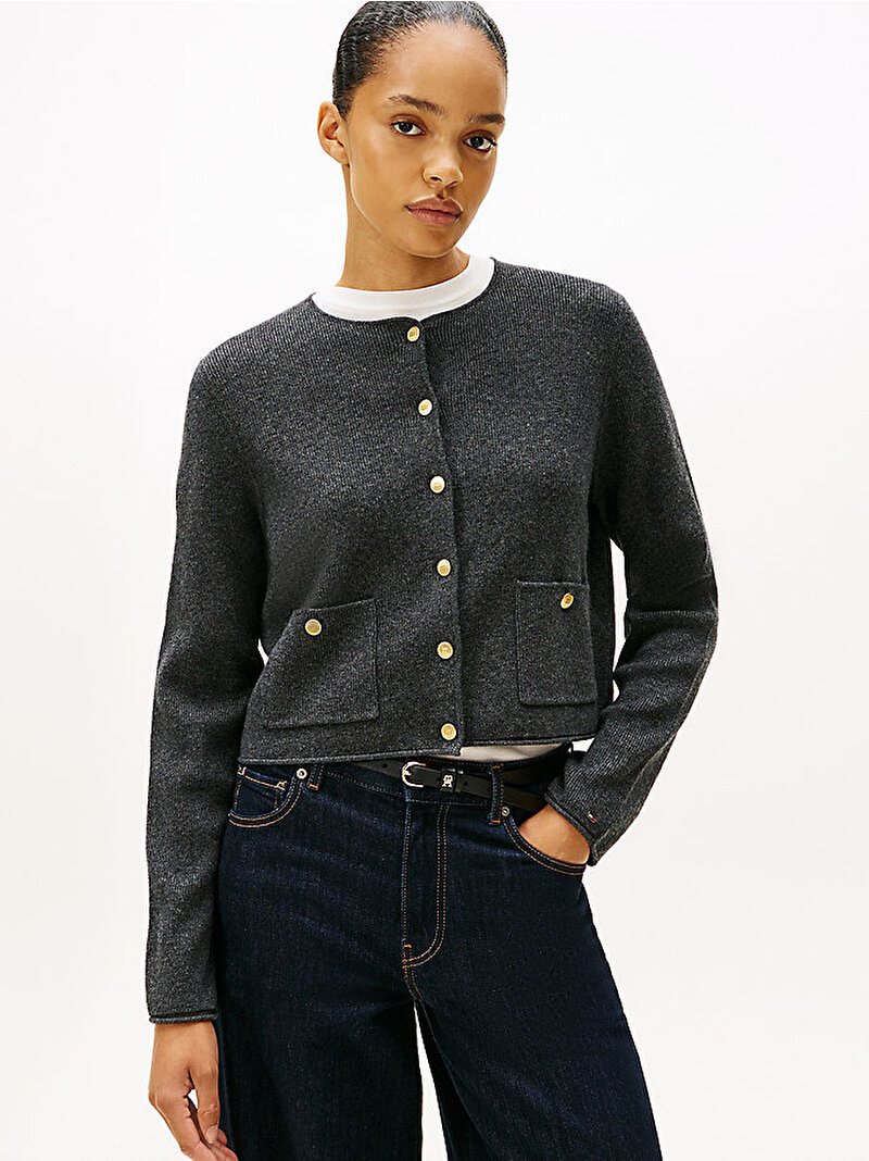 Kadın Soft Wool Lady Hırka Gri WW0WW46441P4E