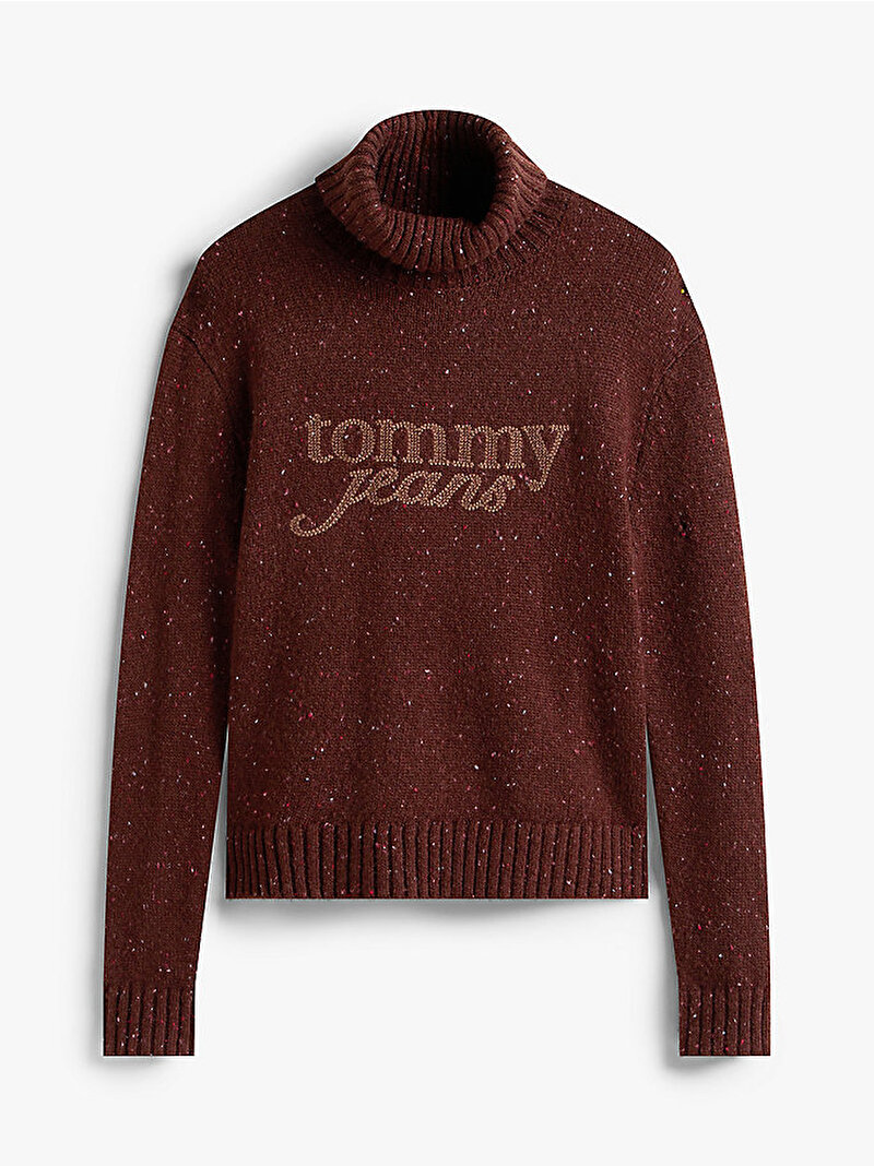 Kadın TJW Nep Turtleneck Kazak Kahverengi DW0DW21687GS7