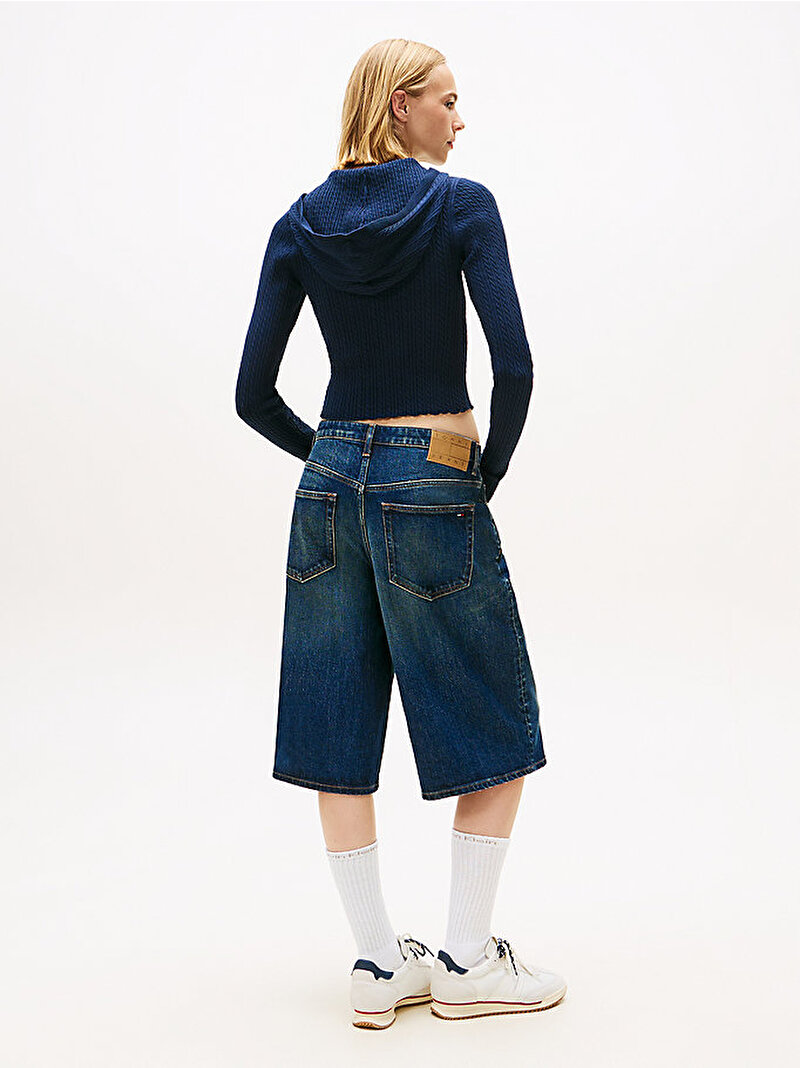 Kadın TJW Essential Fermuarlı Kazak Lacivert DW0DW21673C1G