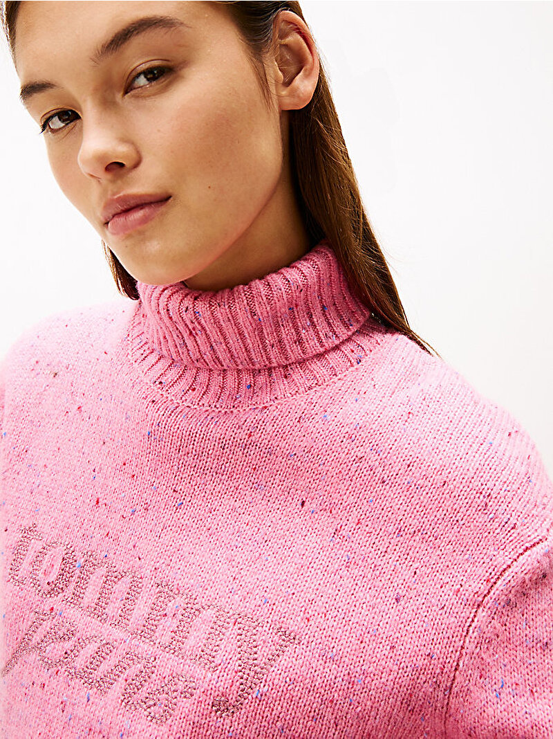 Kadın TJW Nep Turtleneck Kazak Pembe  DW0DW21687THC
