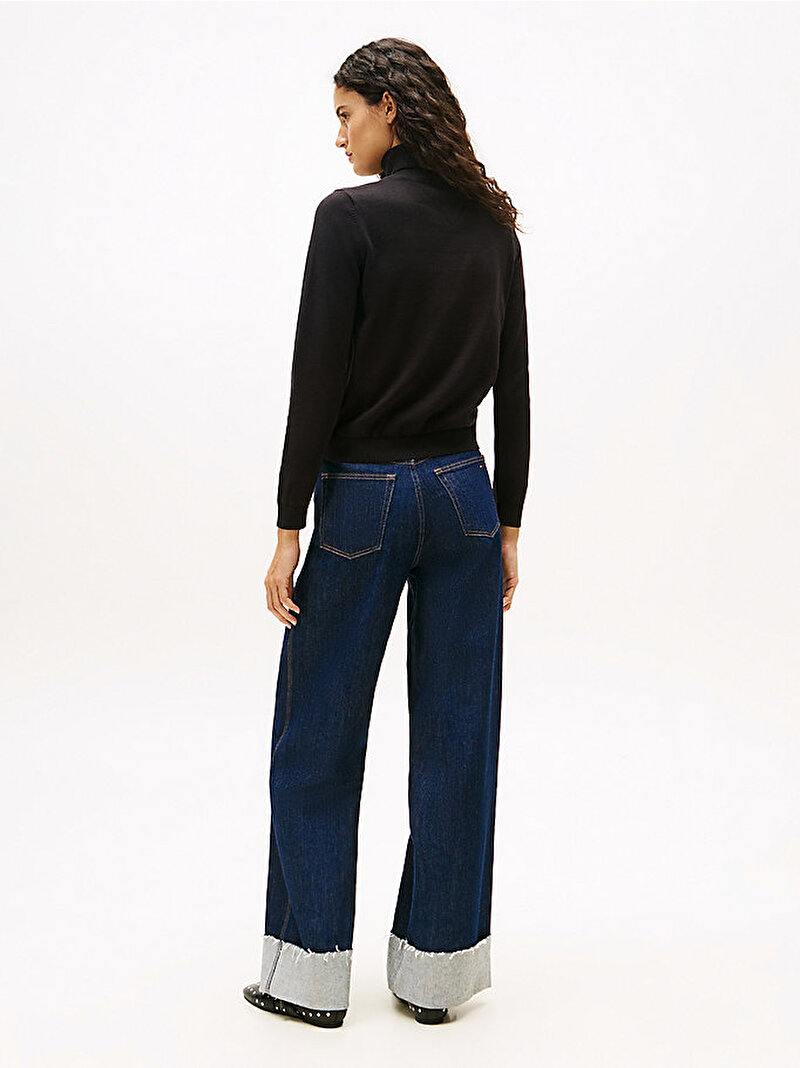 Kadın TJW Essential Turtleneck Kazak Siyah DW0DW21672BDS