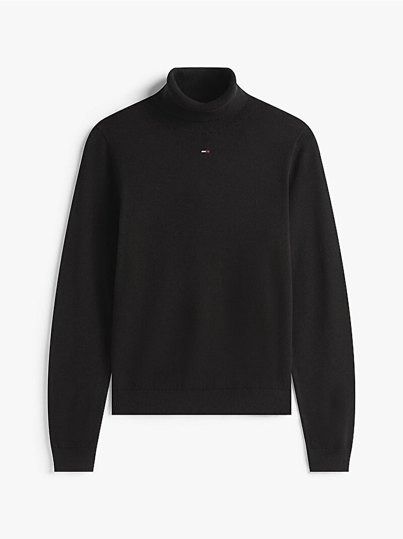 Kadın TJW Essential Turtleneck Kazak Siyah DW0DW21672BDS