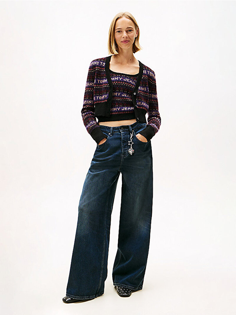 Kadın TJW Fairisle Hırka Siyah DW0DW21691BDS