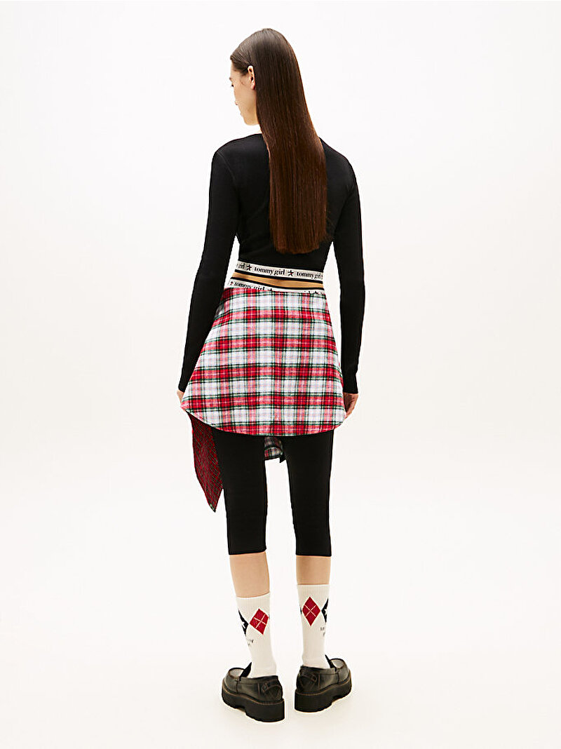 Kadın Tommy Girl Knitted Crop Kazak Siyah DW0DW22595BDS