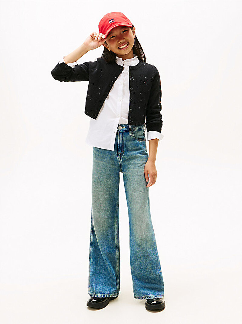 Kız Çocuk Sequins Rib Hırka Siyah KG0KG08852BDS