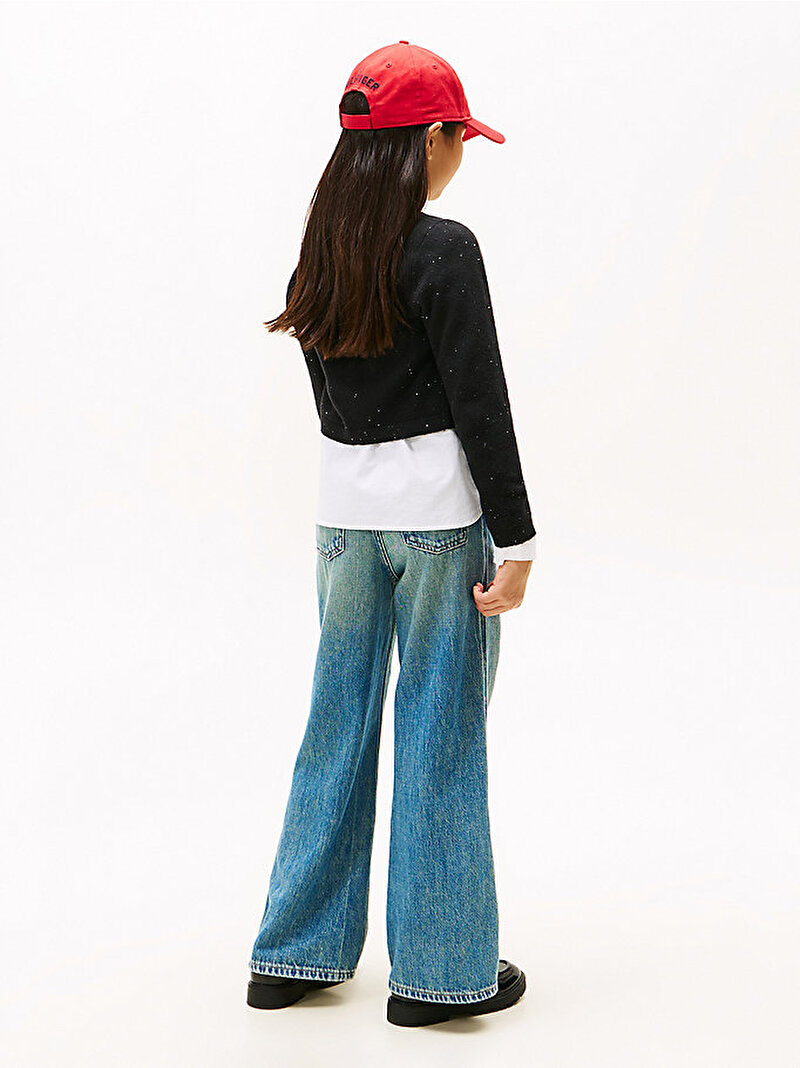 Kız Çocuk Sequins Rib Hırka Siyah KG0KG08852BDS