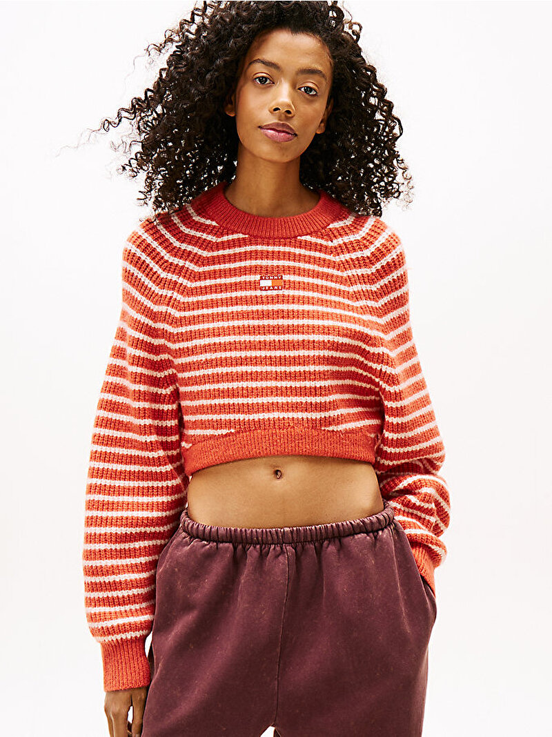 Kadın TJW Crop Badge Kazak Turuncu DW0DW21677SCU