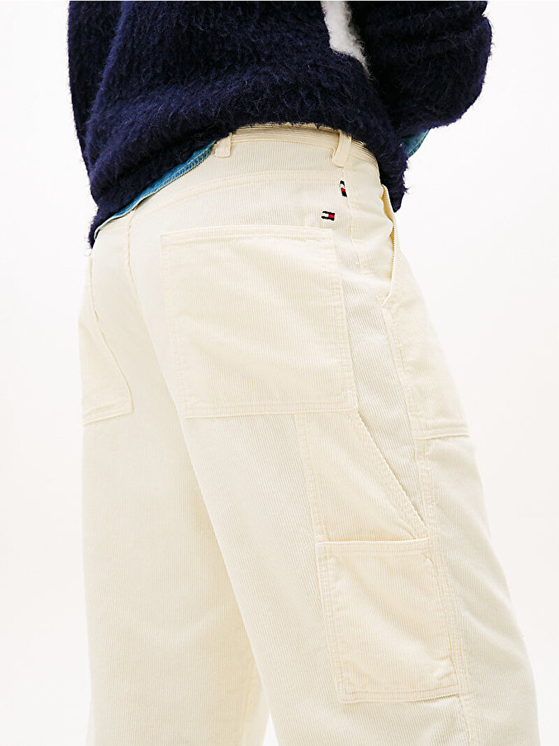 Erkek Murray Corduroy Pantolon Beyaz  MW0MW40337YA8