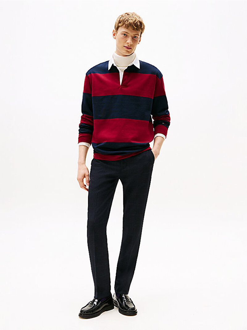 Erkek Denton Pattern Pantolon Lacivert MW0MW40782DW5