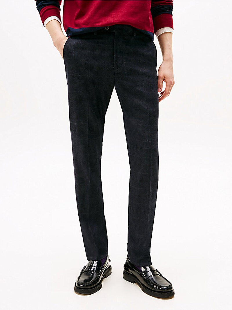 Erkek Denton Pattern Pantolon Lacivert MW0MW40782DW5