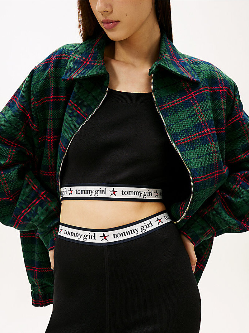 Kadın Tommy Girl Knitted Capri Pantolon Siyah DW0DW22506BDS