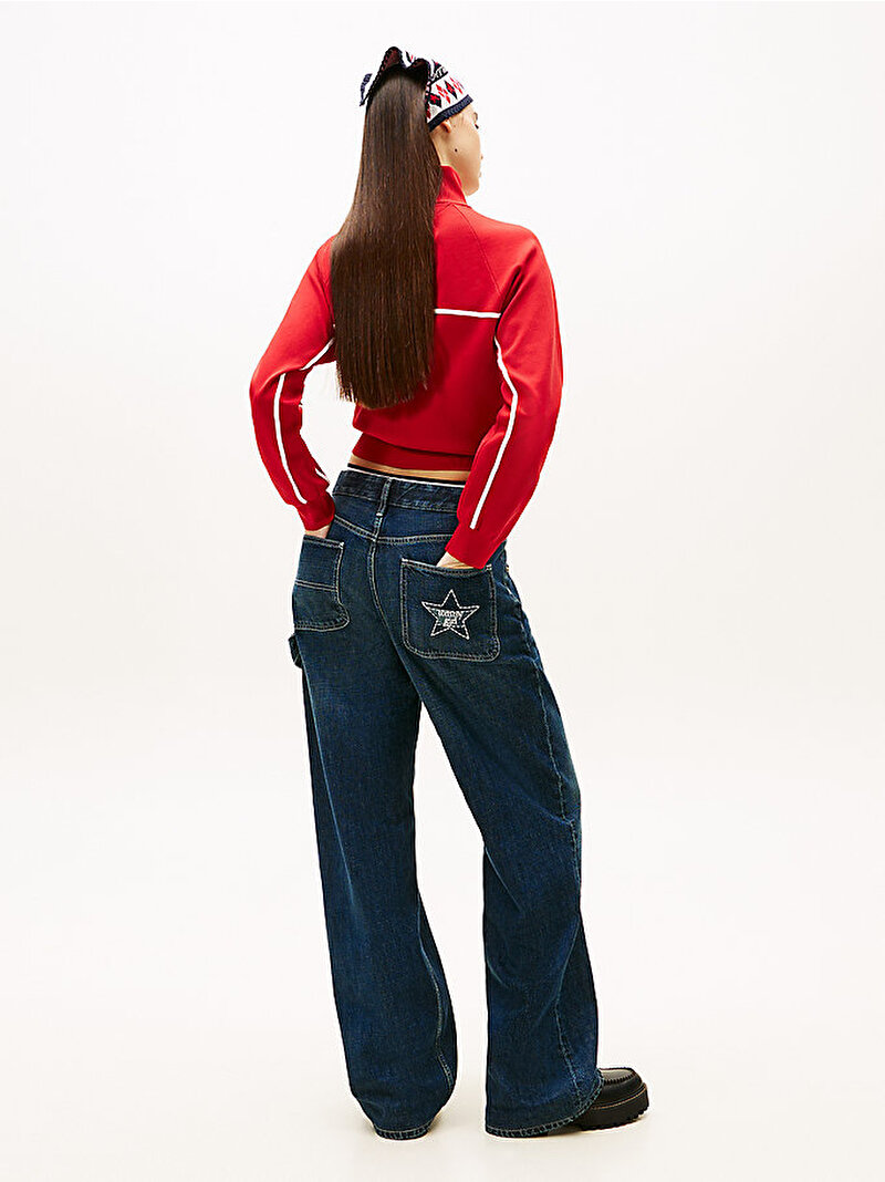 Kadın Tommy Girl Knitted Track Sweatshirt Çok renkli DW0DW22503XLF