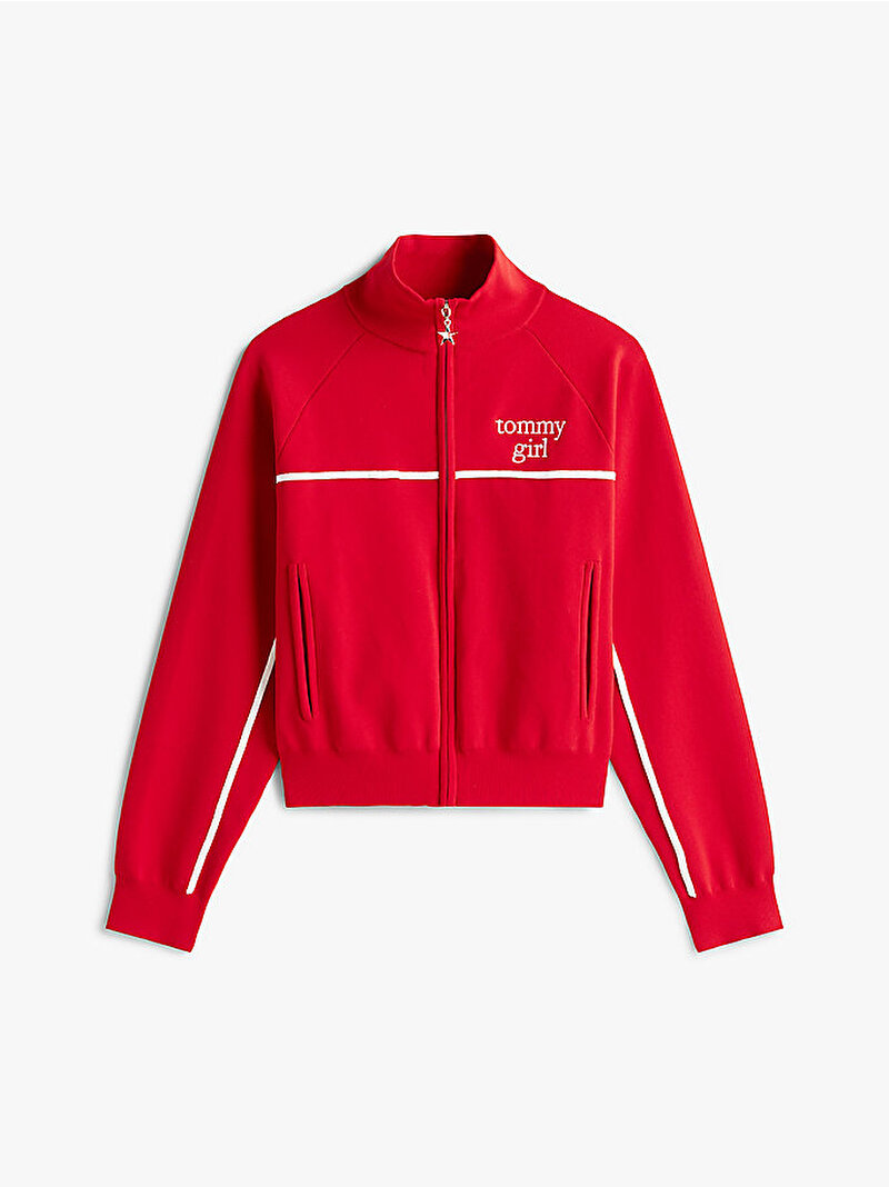 Kadın Tommy Girl Knitted Track Sweatshirt Çok renkli DW0DW22503XLF