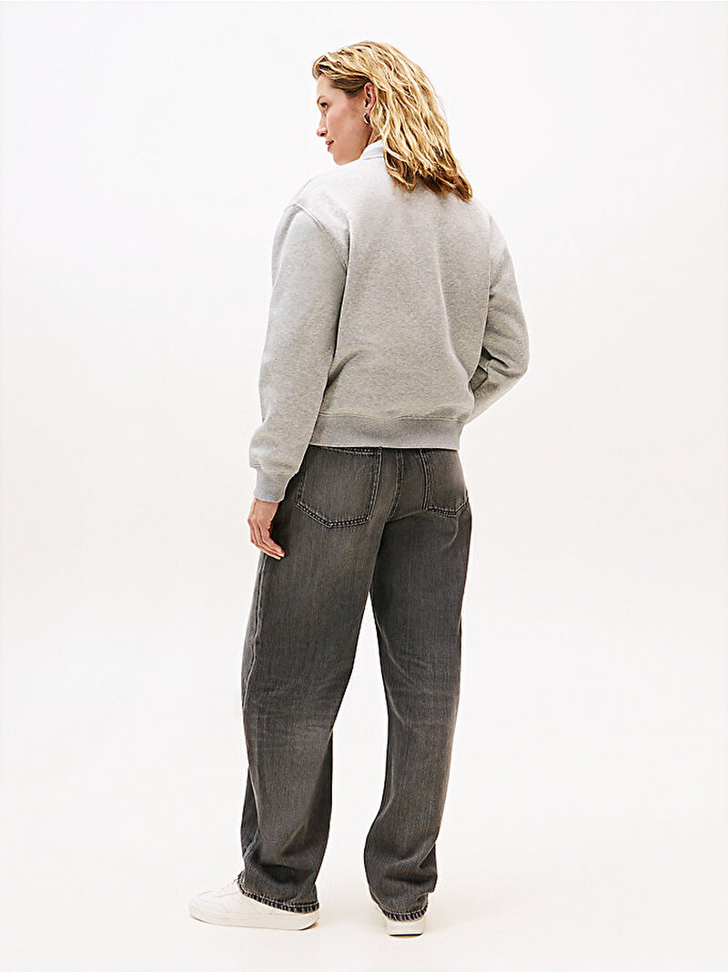 Kadın Modern Regular Corp Logo Sweatshirt Gri WW0WW39791PKH