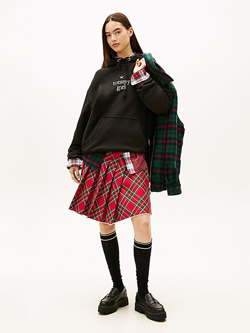 Unisex Tommy Girl Star Graphic Sweatshirt Siyah DN0DN00099BDS