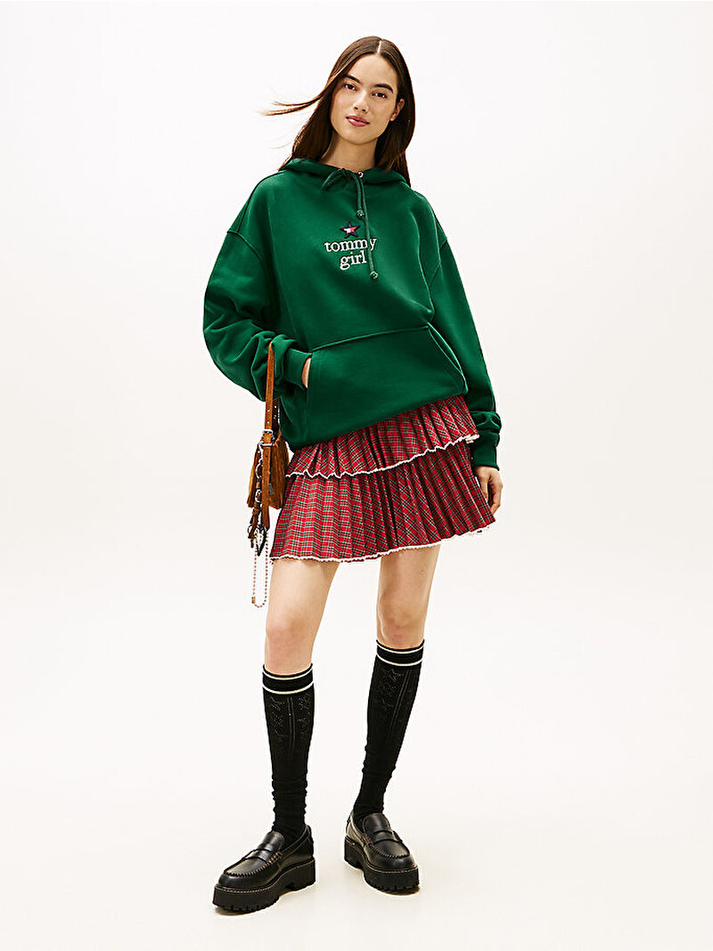 Unisex Tommy Girl Star Graphic Sweatshirt Yeşil DN0DN00099L6K