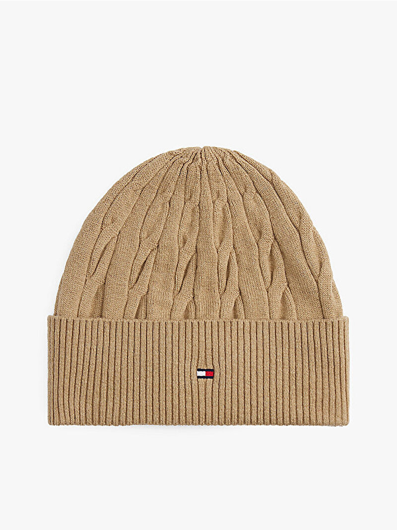 Erkek TH Flag Cable Knit Bere Bej  AM0AM13588AEH