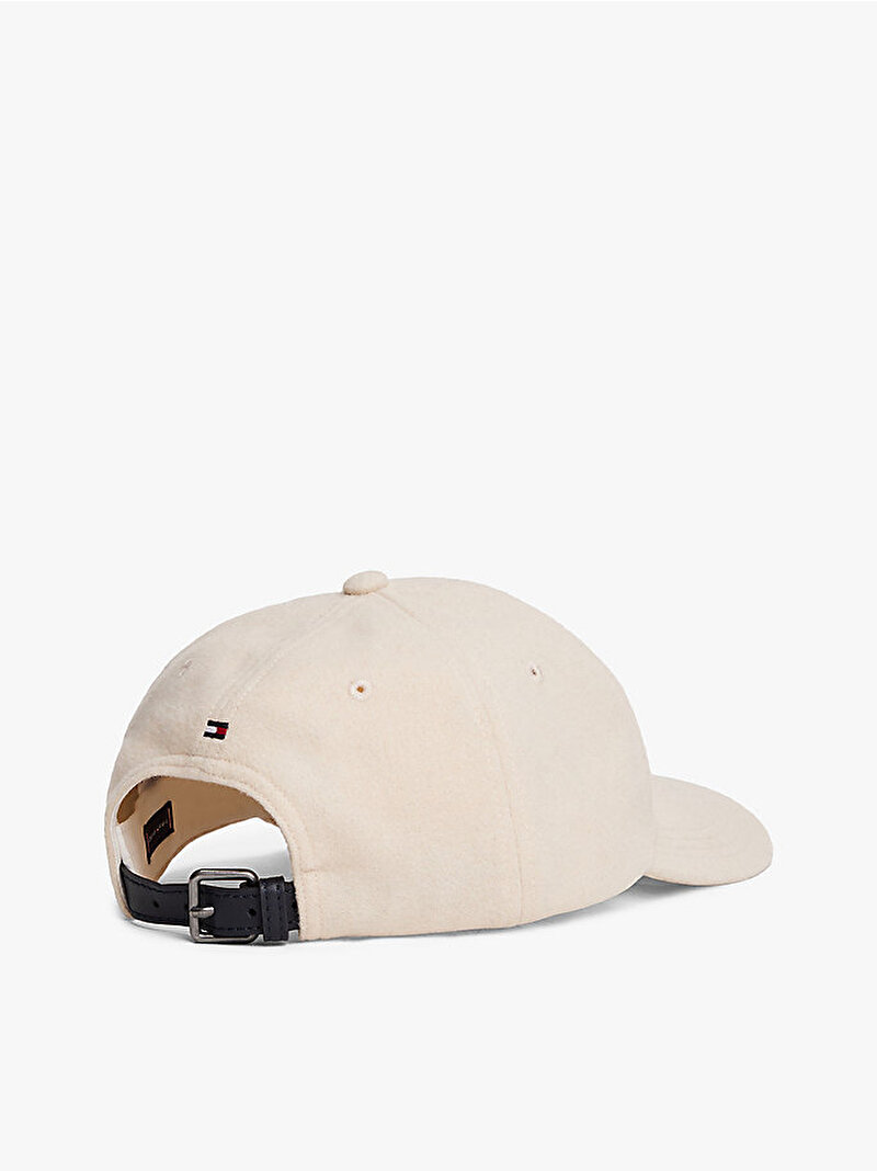 Erkek TH Crest Wool 6 Panel Şapka Bej  AM0AM13827ACI