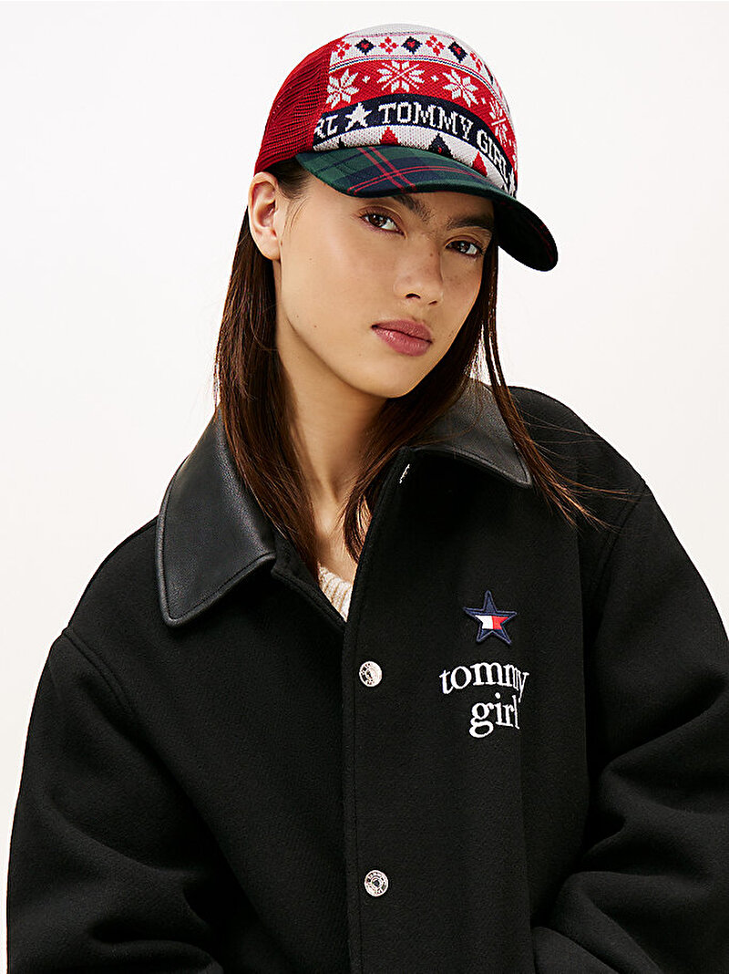 Kadın Tommy Girl 5 Panel Şapka Çok renkli AW0AW18314XLG