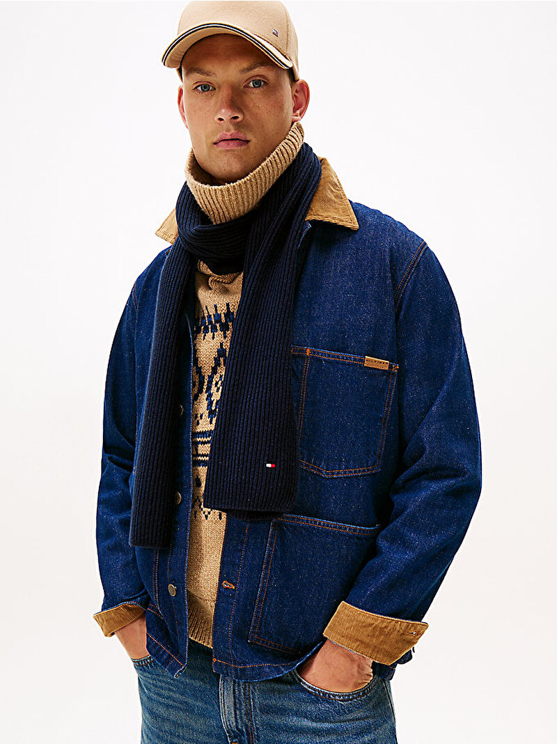 Erkek TH Flag Pima Cotton Atkı Lacivert AM0AM12847DW6