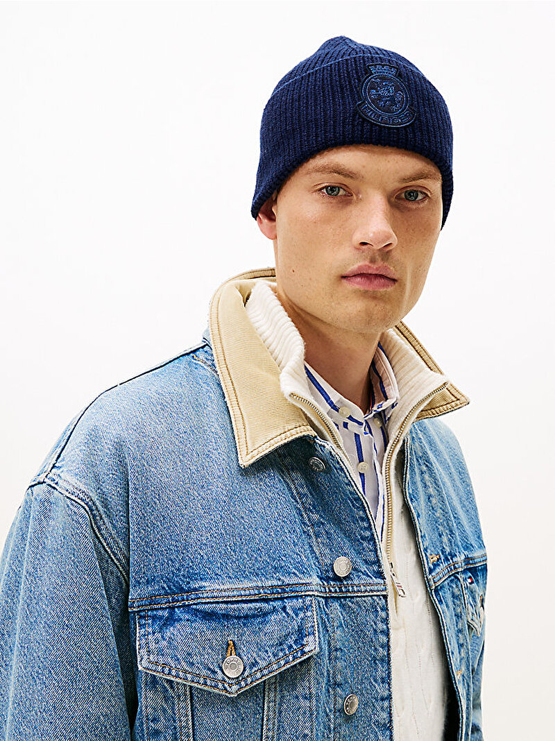 Erkek TH Crest Wool Bere Lacivert AM0AM13826C7G