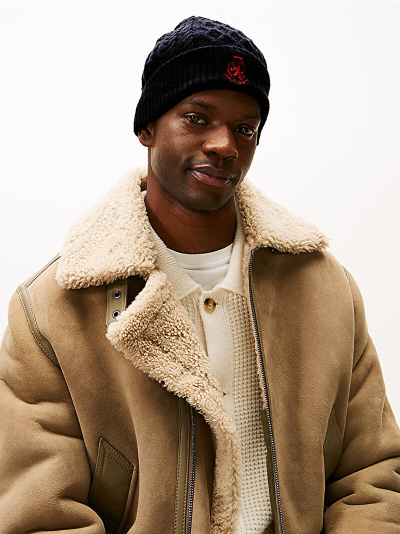 Erkek TH Crest Knit Bere Lacivert AM0AM13828DW6