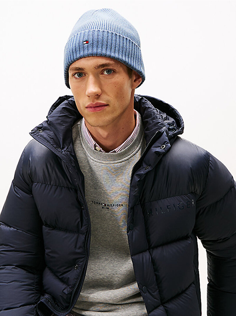 Erkek TH Flag Pima Bere Mavi  AM0AM12796C2B