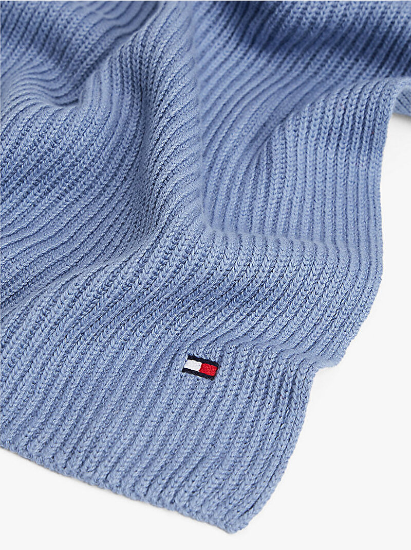 Erkek TH Flag Pima Cotton Atkı Mavi  AM0AM12847C2B