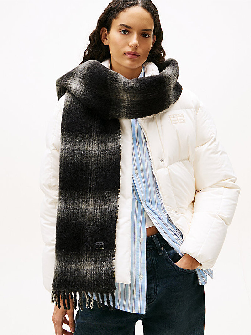 Kadın TJW Heritage Check Atkı Siyah AW0AW179040MD