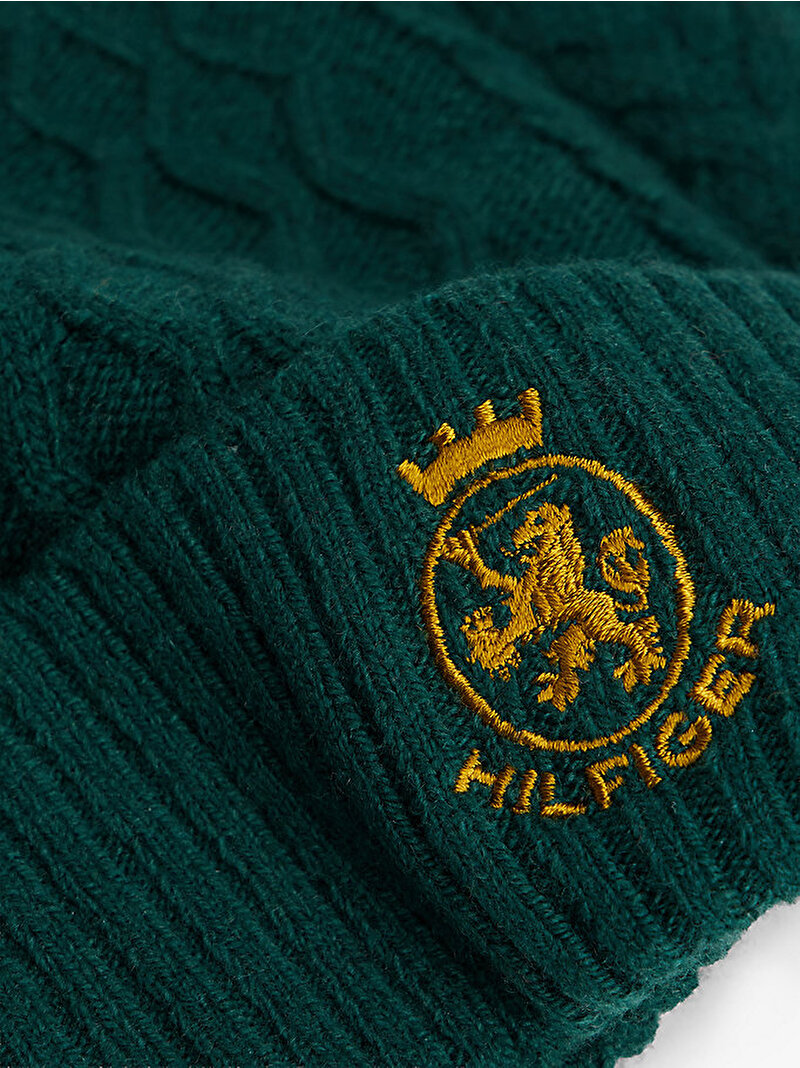 Erkek TH Crest Knit Bere Yeşil AM0AM13828L6K