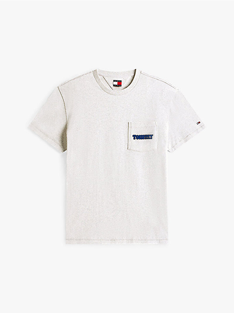 Erkek TJM Regular Font Play T-shirt Gri DM0DM22050P09