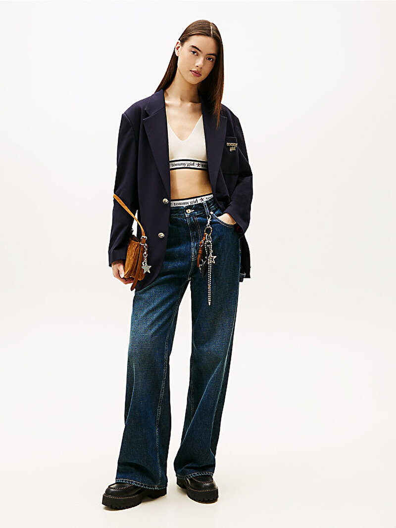 Kadın Tommy Girl Scholar Tailored Blazer Lacivert DW0DW22495DW5