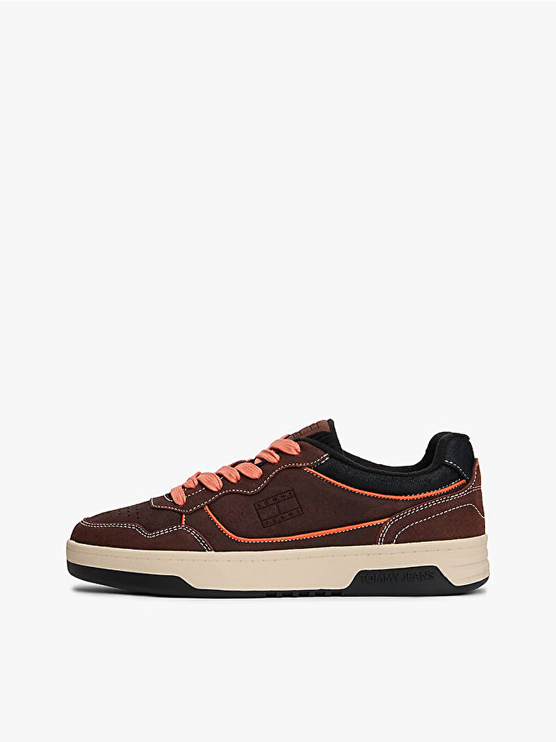 Erkek TJM Cupsole Leather Sneaker Kahverengi EM0EM01611GT1