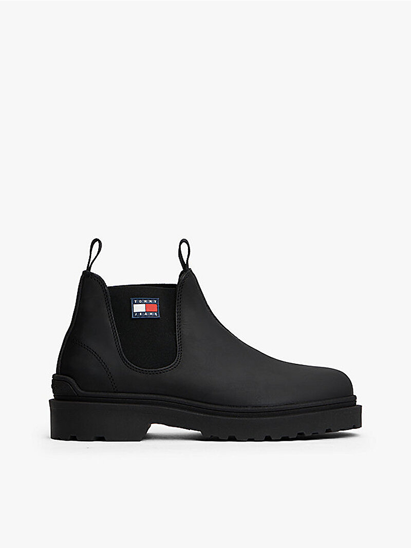 Erkek TJM Chelsea Leather Bot Siyah EM0EM01630BDS
