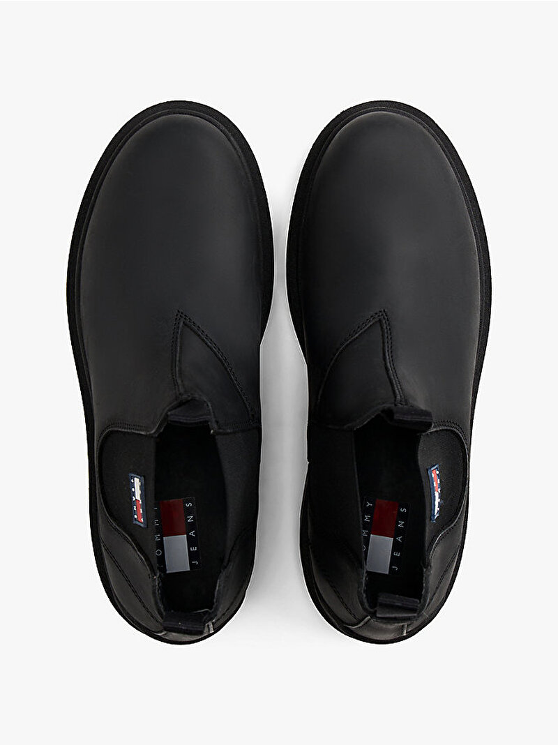 Erkek TJM Chelsea Leather Bot Siyah EM0EM01630BDS