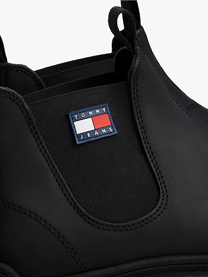 Erkek TJM Chelsea Leather Bot Siyah EM0EM01630BDS