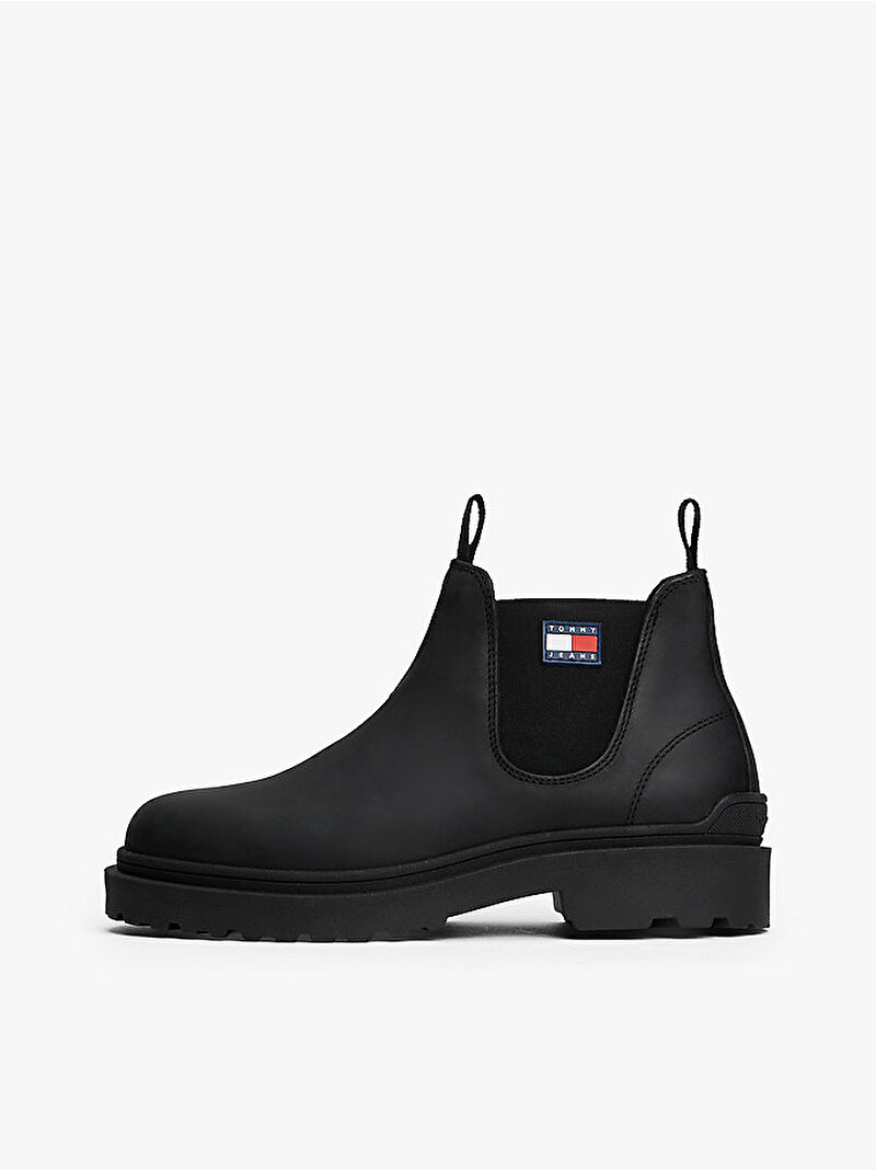 Erkek TJM Chelsea Leather Bot Siyah EM0EM01630BDS