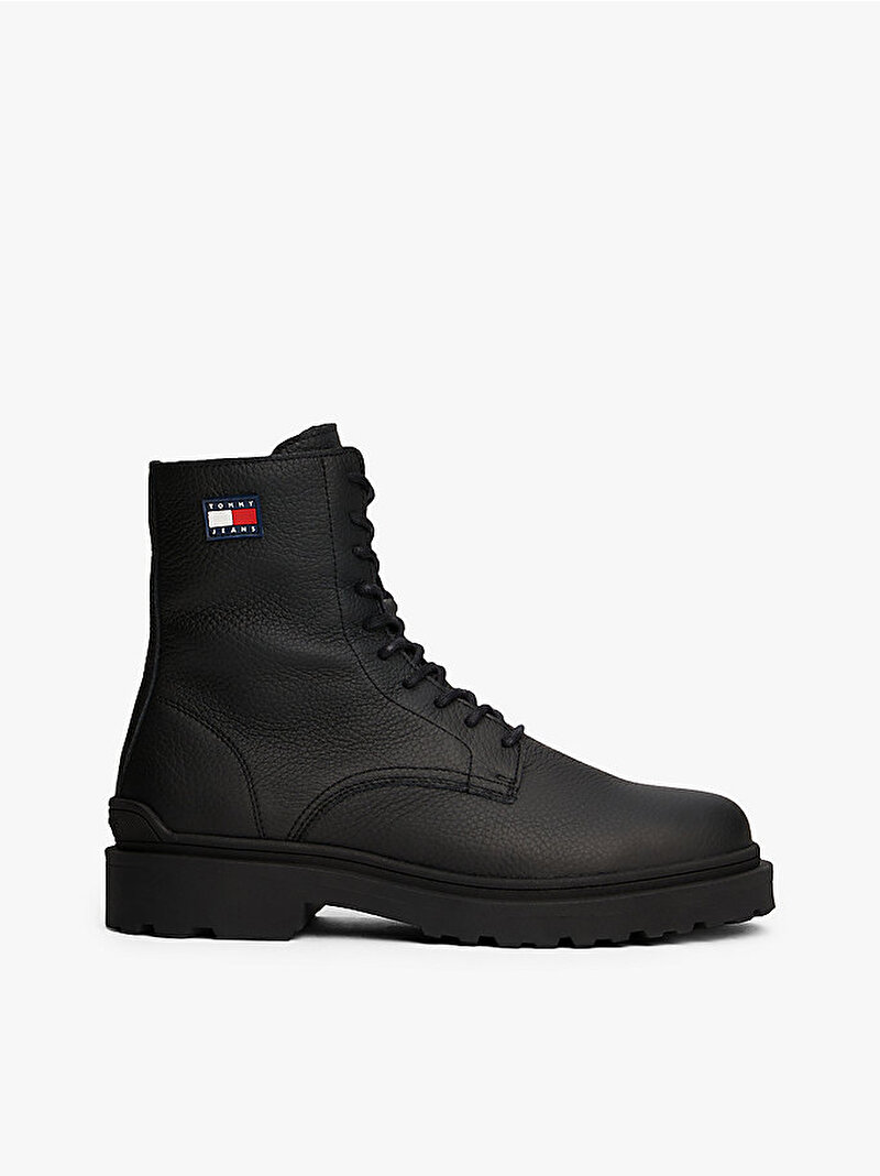 Erkek TJM Lace Up Tumbled Bot Siyah EM0EM01631BDS