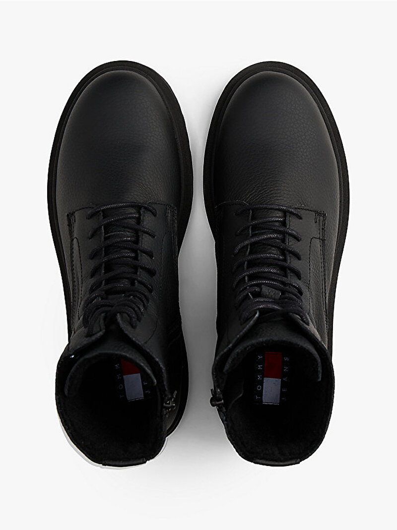 Erkek TJM Lace Up Tumbled Bot Siyah EM0EM01631BDS