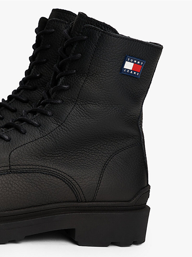 Erkek TJM Lace Up Tumbled Bot Siyah EM0EM01631BDS