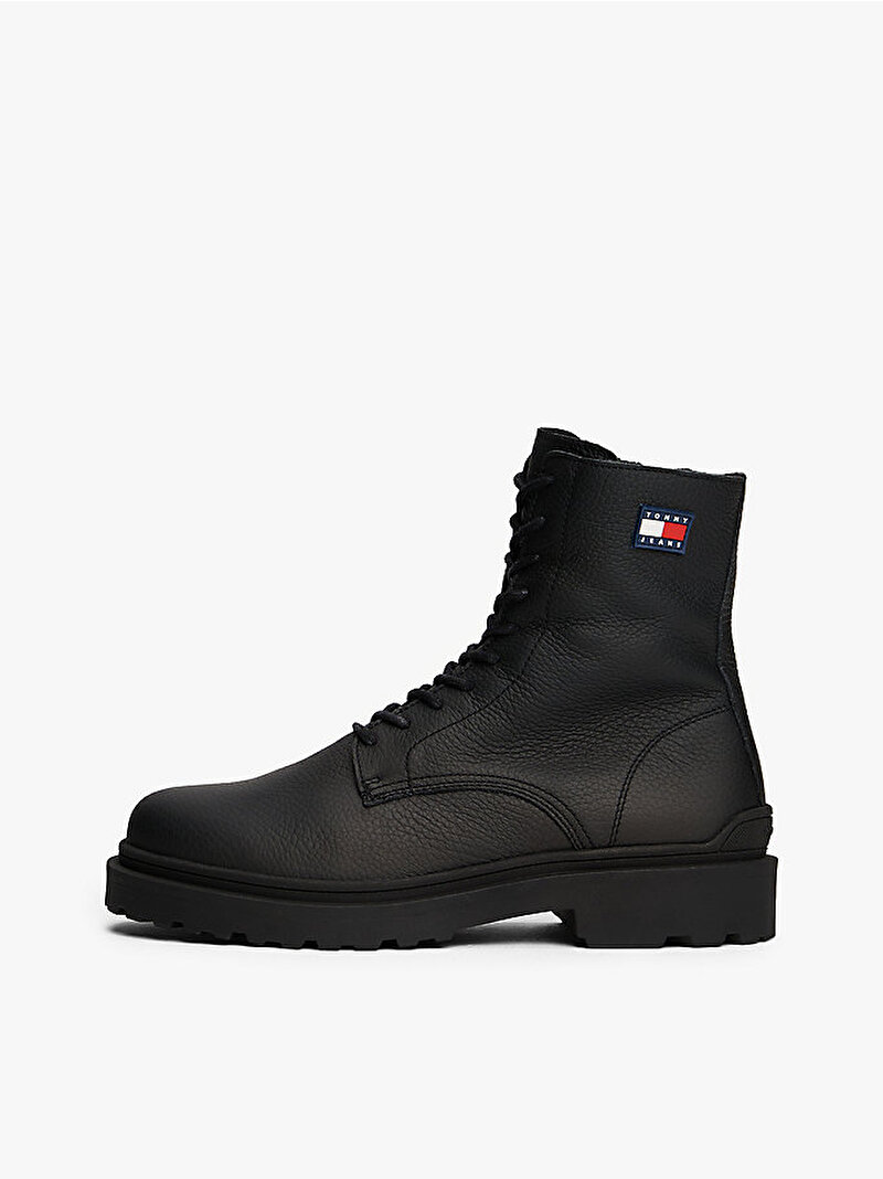 Erkek TJM Lace Up Tumbled Bot Siyah EM0EM01631BDS