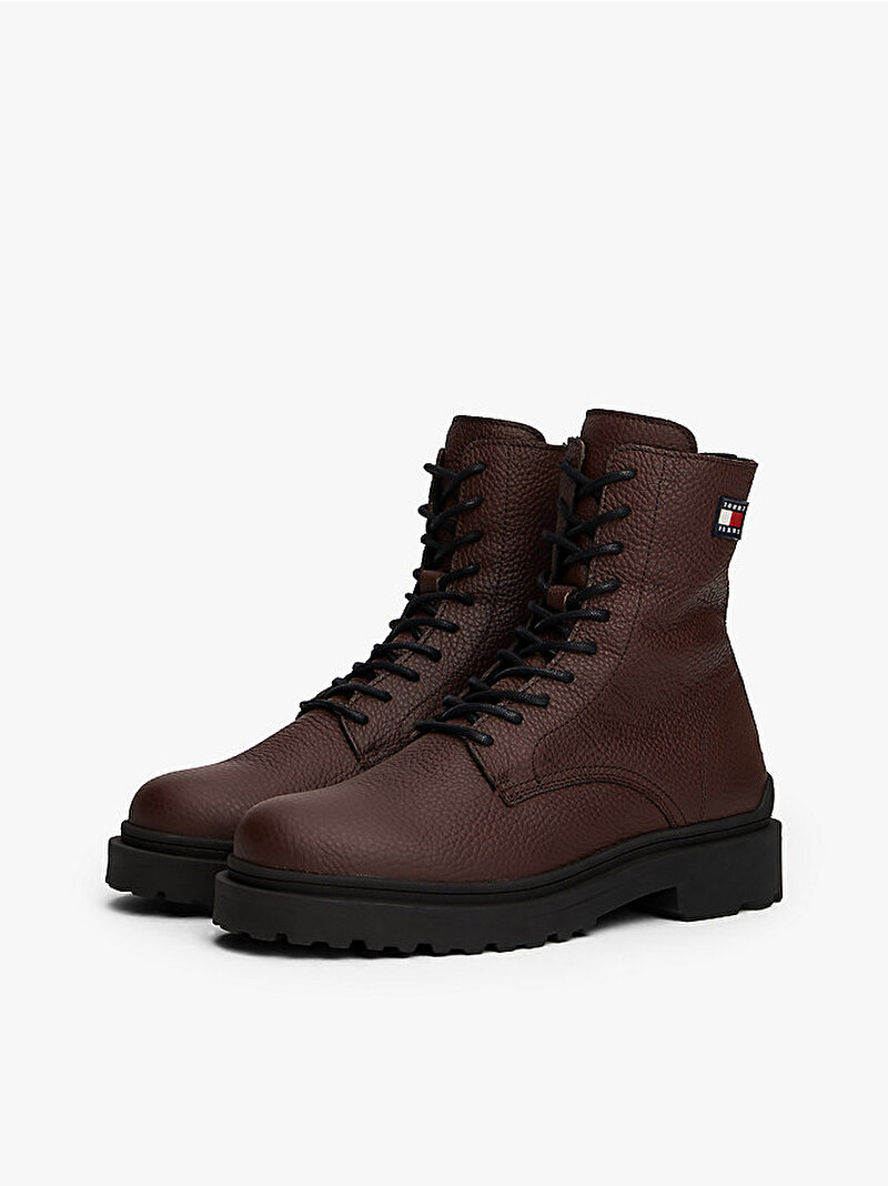 Erkek TJM Lace Up Tumbled Bot Kahverengi EM0EM01631GV0