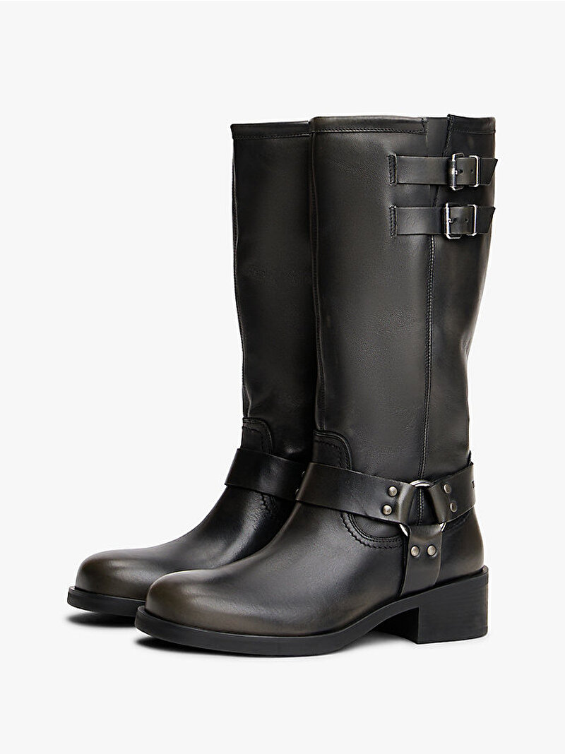 Kadın TJW Biker Bot Siyah EN0EN02850BDS