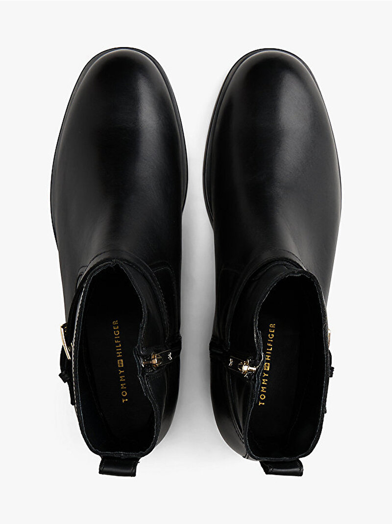 Kadın TH Buckle Riding Leather Bot Siyah FW0FW08781BDS