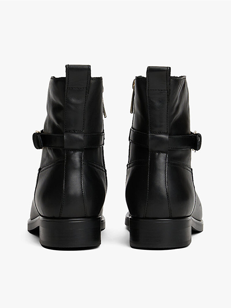 Kadın TH Buckle Riding Leather Bot Siyah FW0FW08781BDS