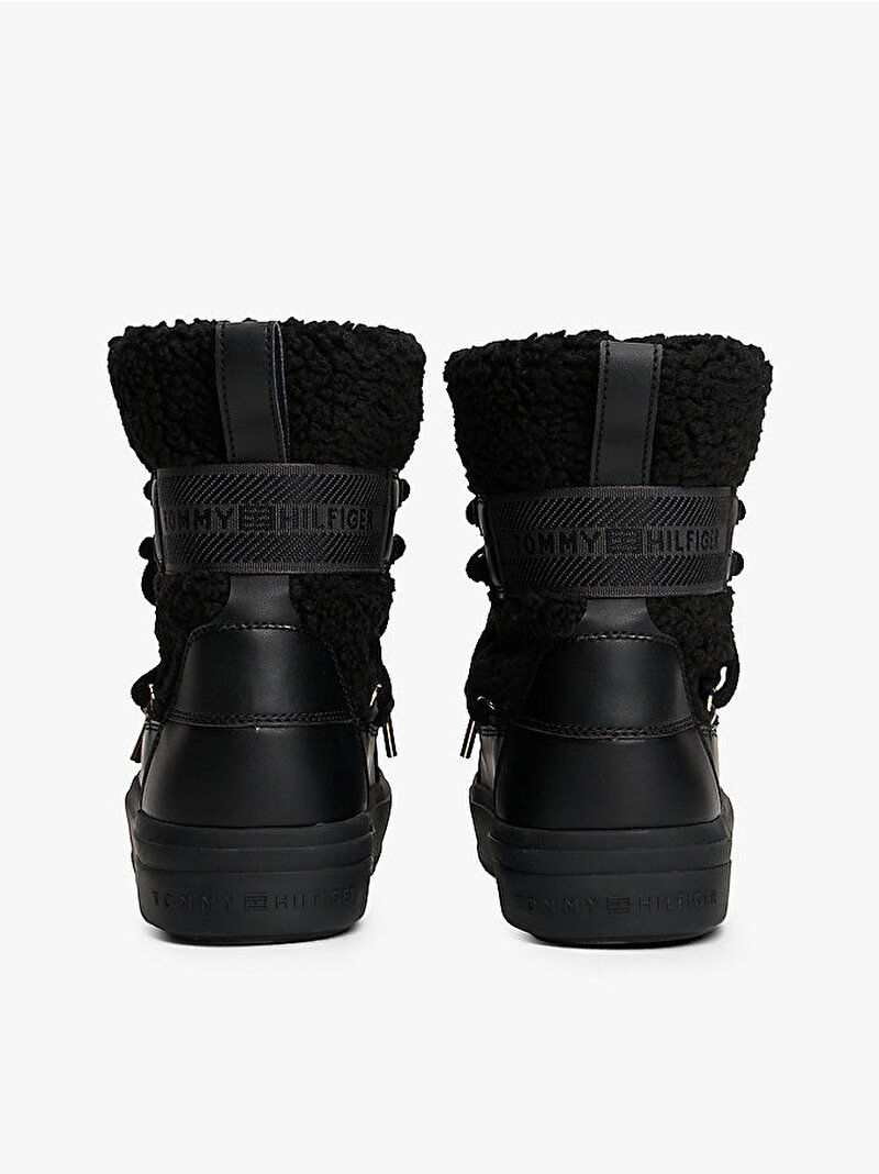 Kadın Fauux Shearling Kar Botu Siyah FW0FW08788BDS