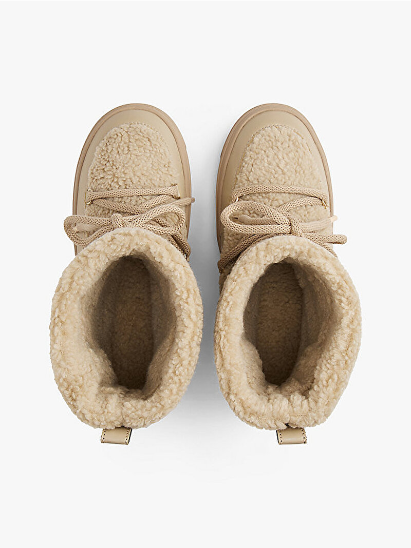 Kadın Fauux Shearling Kar Botu Bej  FW0FW08788RBT